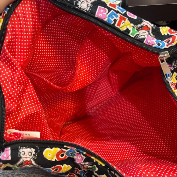 Betty Boop Retro Style Rainbow Colorful Y2K Tote Quilted Duffel Bag - Picture 12 of 13